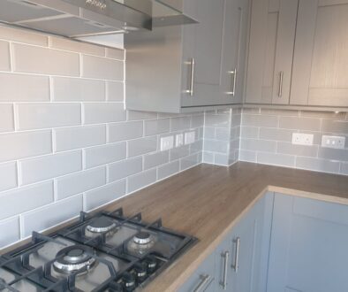 mastic sealant application to kitchen